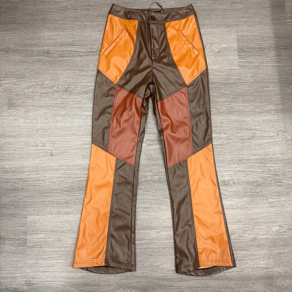 Pretty Little Thing Faux Leather Pants Size 4